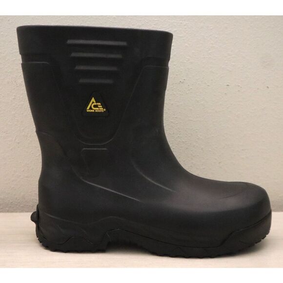 Shoes for Crews x Ace Men's 9D Women's 11D Black Bullfrog Pro II Soft Toe Boots - Picture 5 of 16